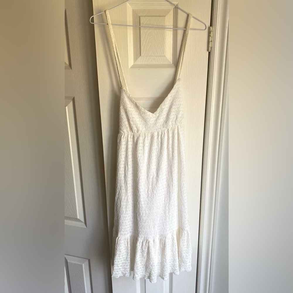 NWT Topshop Cream Textured V-Neck Dress